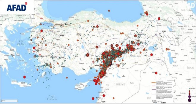 13 bin deprem meydana geldi