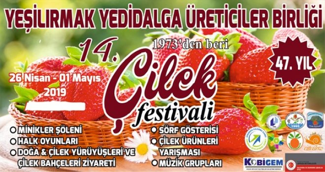 14. ÇİLEK FESTİVALİ YARIN 18.00’DEKİ KORTEJ YÜRÜYÜŞÜYLE BAŞLAYACAK