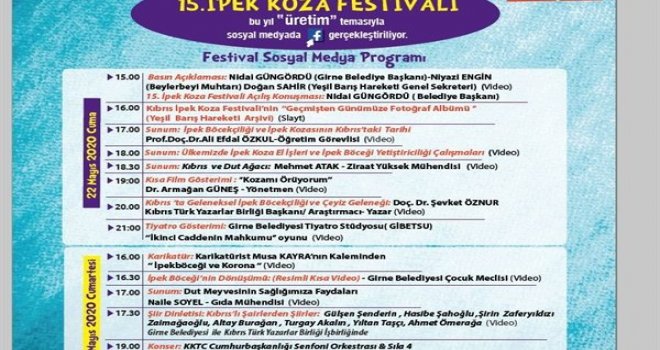 15. Kıbrıs İpek Koza Festivali yarın başlıyor