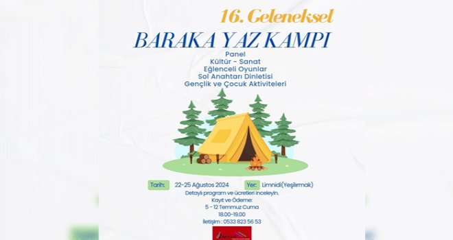 16. Geleneksel Baraka Yaz Kampı kayıtları başlıyor