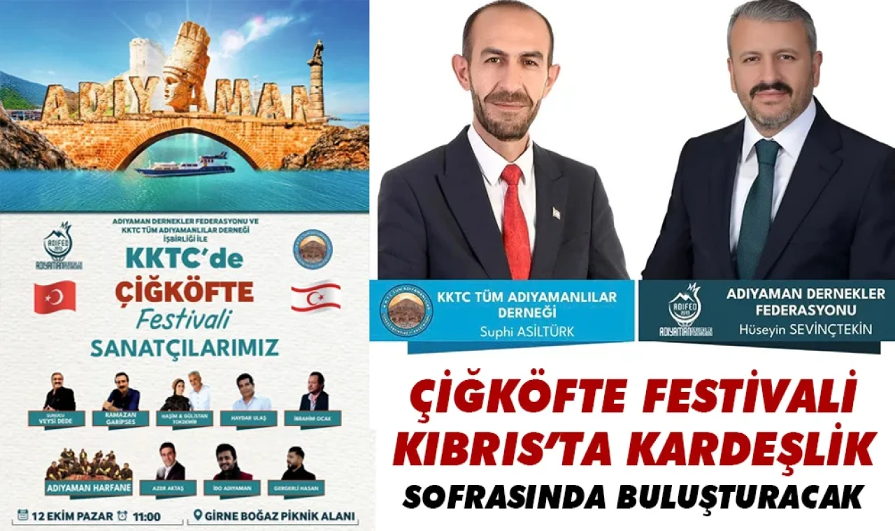 “Çiğköfte Festivali’nde Kardeşlik Sofrasında Buluşuyoruz” etkinliği 12 Ekim’de Girne’de yapılacak