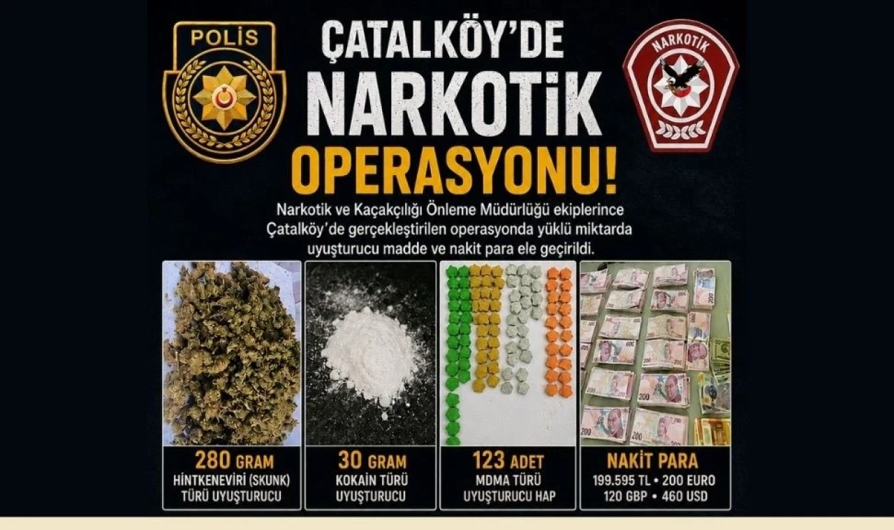 Çatalköy’de uyuşturucu operasyonu: 4 kişi tutuklandı