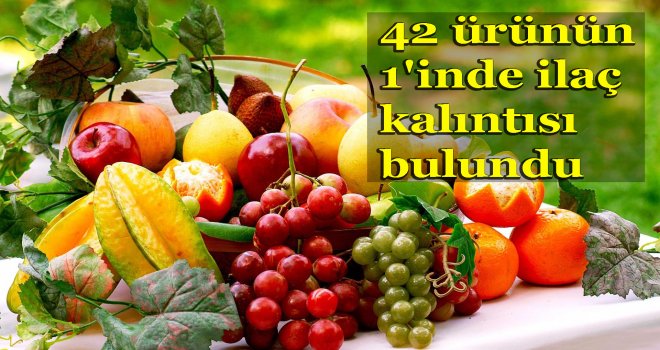 42 ürünün 1'inde ilaç kalıntısı bulundu