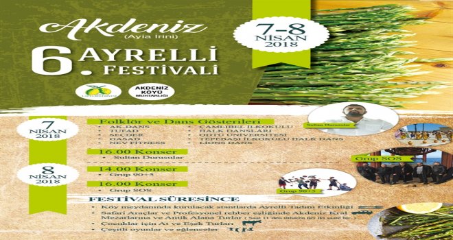 6. AKDENİZ AYRELLİ FESTİVALİ HAFTA SONU.