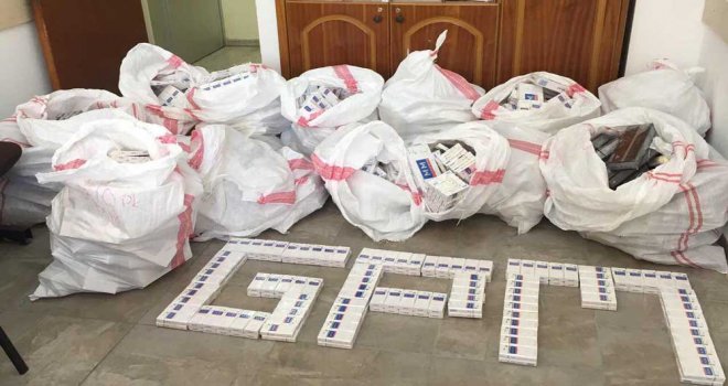 6 bin 555 paket kaçak sigara