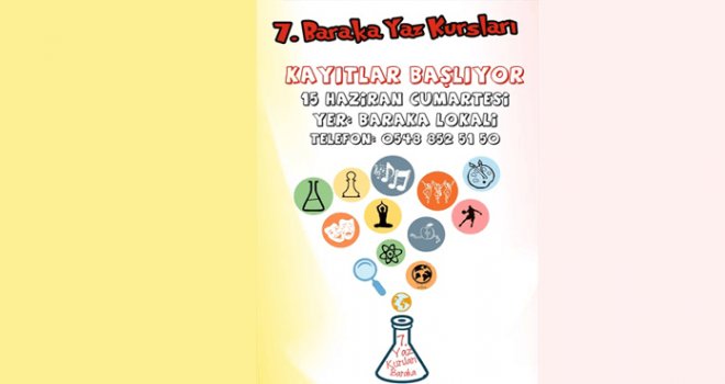 7. Baraka Yaz Kursları başlıyor