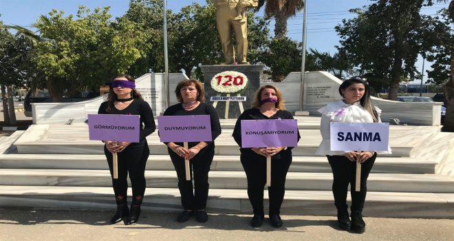8 MART PLATFORMU KADINLAR GÜNÜ DOLAYISIYLA İSKELE’DE ETKİNLİK GERÇEKLEŞTİRDİ
