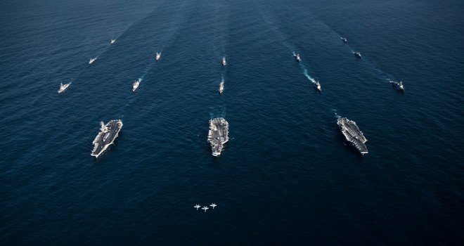 ABD donanması savaş düzenine geçti' K.Kore'den uyarı geldi