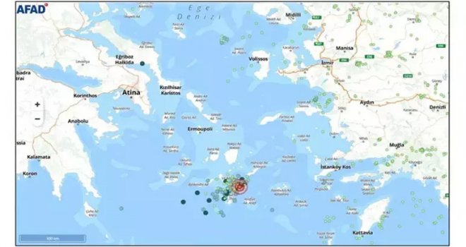 AFAD'dan Ege Denizi açıklaması: 400'ün üzerinde deprem meydana geldi