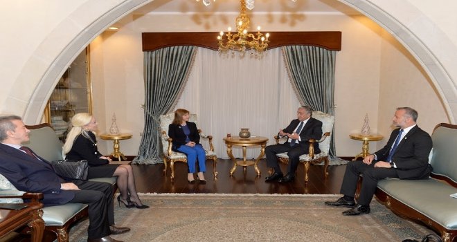AKINCI, AVRUPA BÖLGELER MECLİSİ BAŞKANI BOZATLI’YI KABUL ETTİ