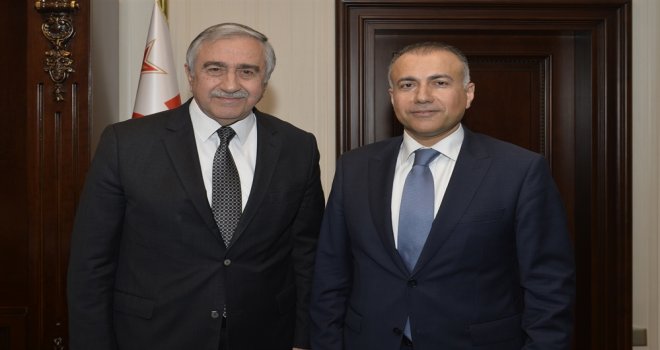 AKINCI, BÜYÜKELÇİLİK MÜSTEŞARI MEHMET APAK’I KABUL ETTİ