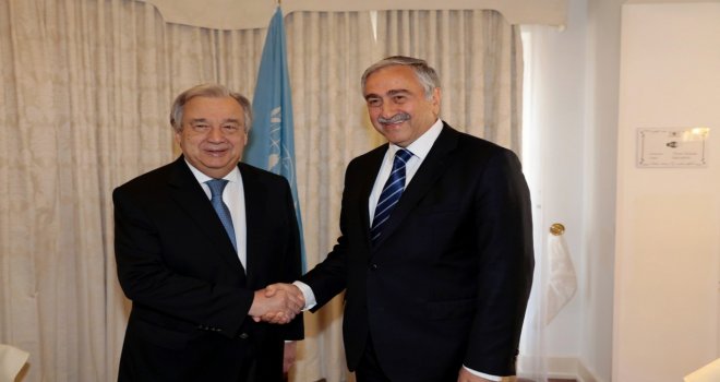 Akıncı, Guterres ile görüştü