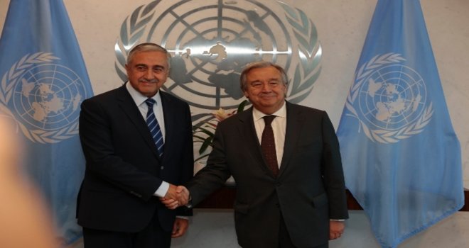 AKINCI, GUTERRES'LE BİR ARAYA GELDİ