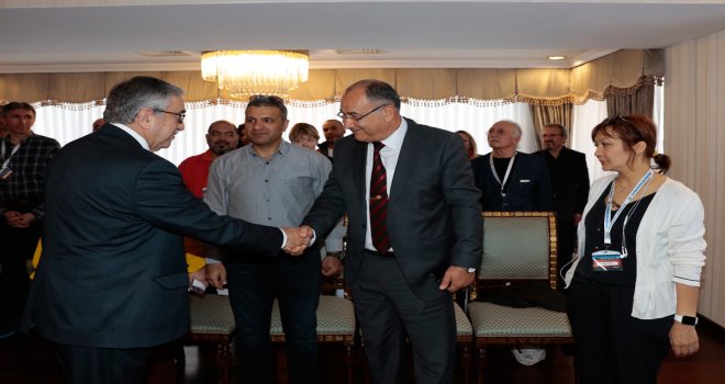 Akıncı, Sanat Festivali için KKTC’ye gelen konukları kabul etti