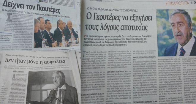 Akıncı’nın açıklamaları Rum basınında