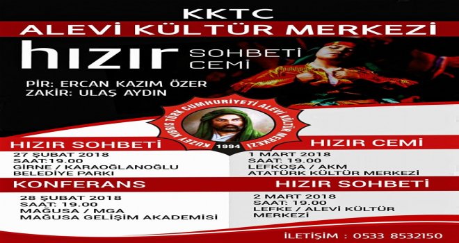 ALEVİ KÜLTÜR MERKEZİ HIZIR AYI DOLAYISIYLA ETKİNLİKLER DÜZENLİYOR