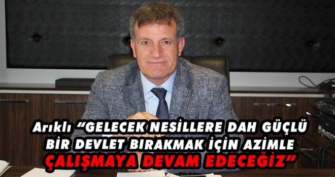 Arıklı, Kuzey Kıbrıs Türk Cumhuriyeti’nin 41’inci kuruluş yıldönümü dolayısıyla mesaj yayımladı