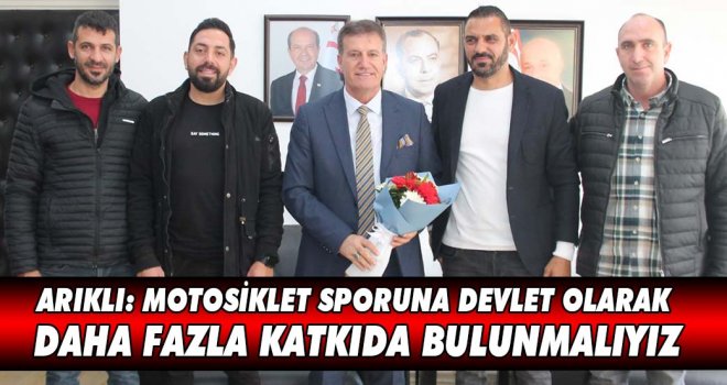 Arıklı,Kıbrıs Türk Motosiklet Kurumu heyetini kabul etti
