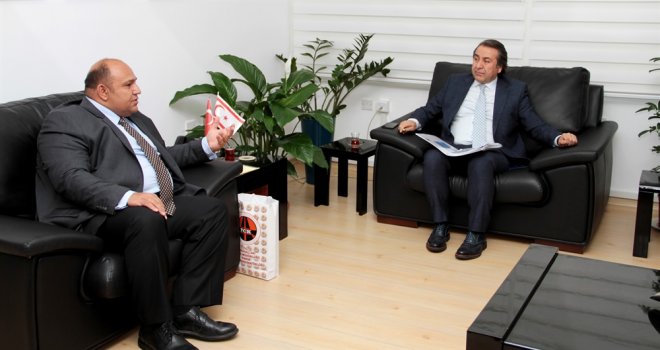 ATAKAN, TC KARAYOLLARI GENEL MÜDÜRÜ KARTAL VE HEYETİNİ KABUL ETTİ.