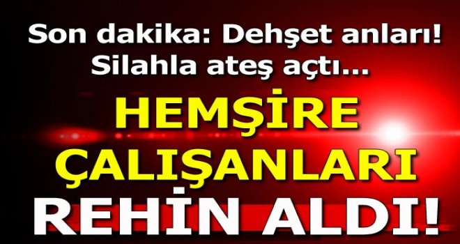 Ateş açıp iki çalışanı rehin aldı