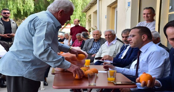BAKAN ŞAHALİ GÜZELYURT’TA NARENCİYE ÜRETİCİ BİRLİK BAŞKANLARIYLA GÖRÜŞTÜ.