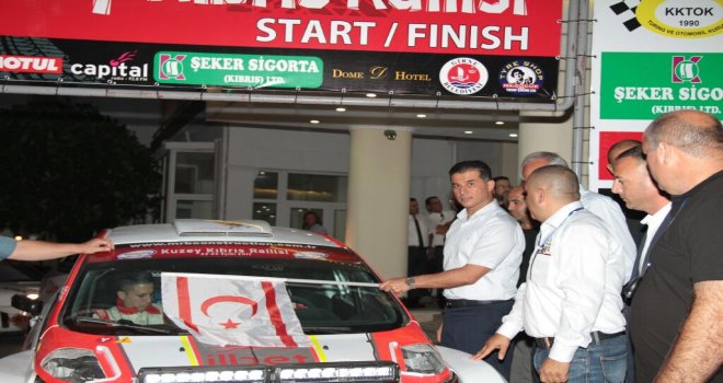 BAŞBAKAN ÖZGÜRGÜN, KUZEY KIBRIS RALLİSİ’Nİ BAŞLATTI