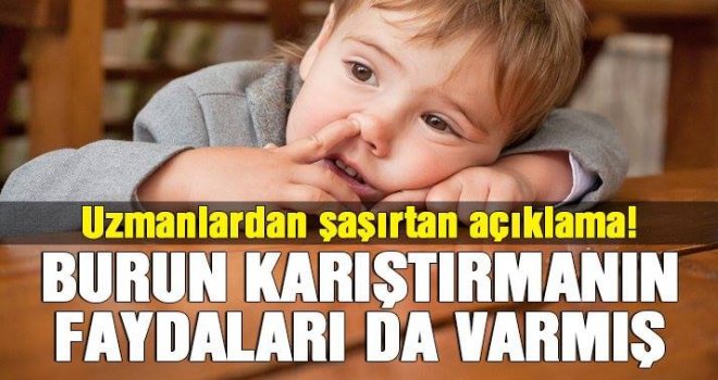 Burun karıştırmanın faydaları da varmış!