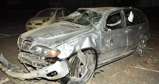 Çaldığı araçla iki kere kaza yaptı.