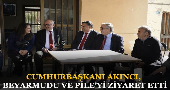 CUMHURBAŞKANI AKINCI, BEYARMUDU VE PİLE’Yİ ZİYARET ETTİ
