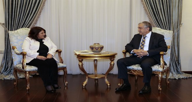 CUMHURBAŞKANI AKINCI, MORMENEKŞE KADINLAR BİRLİĞİ HEYETİNİ KABUL ETTİ