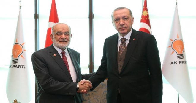 Cumhurbaşkanı Erdoğan, Karamollaoğlu'nu kabul etti.