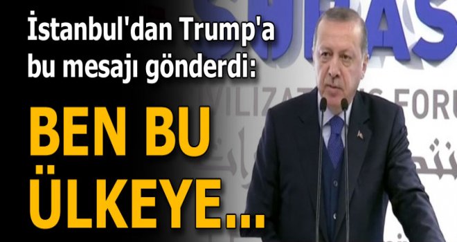 Cumhurbaşkanı Erdoğan'dan Trump'a  Ben ülkenize medeni demem