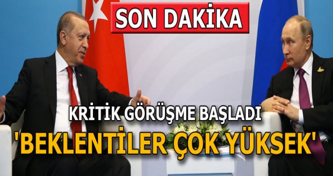 Cumhurbaşkanı Erdoğan'ın Putin'le ikili görüşmesi başladı