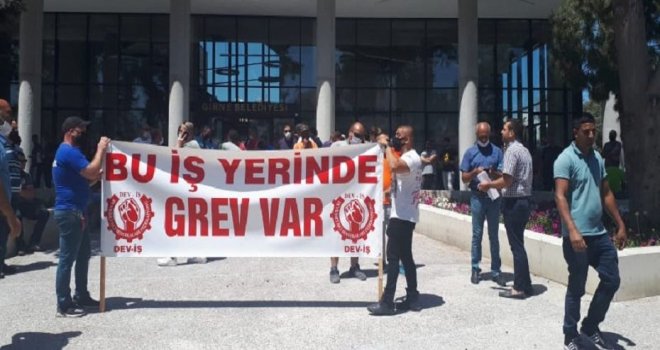 Devrimci Genel-İş Sendikası Girne Belediyesi’nde 2 saatlik uyarı grevi yaptı