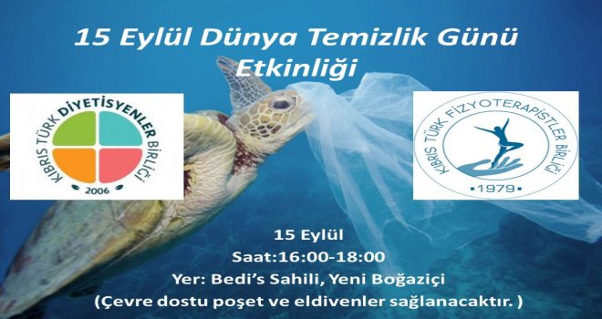 DİYETİSYENLER VE FİZYOTERAPİSTLER CUMARTESİ BEDİ’S SAHİLİNDE TEMİZLİK YAPACAK