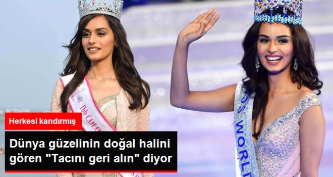 Dünya Güzeli Seçilen Hintli Modelin Doğal Halini Gören  Tacını Alın  Diyor