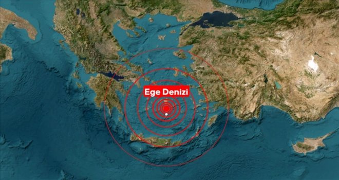 Ege Denizi'nde 5,2 büyüklüğünde deprem