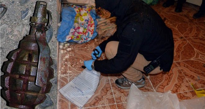 EL BOMBASI VE UYUŞTURUCU MADDE ELE GEÇİRİLDİ