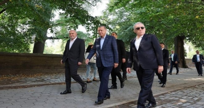 Erdoğan, Central Park'ta yürüyüş yaptı