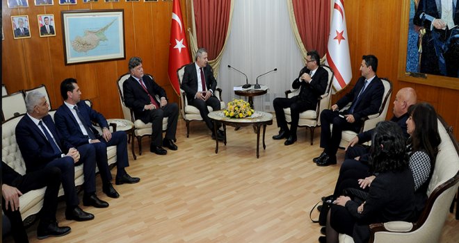 Erhürman, Kıbrıs Türk Sanayi Odası heyetini kabul etti