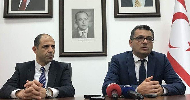 Erhürman ve Özersay, Ercan’da incelemelerde bulunuyor