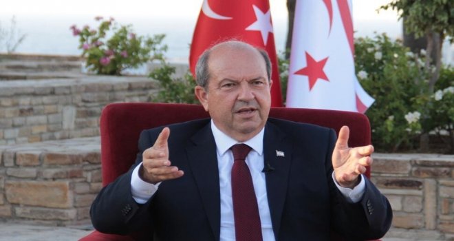 Ersin Tatar: AB, Kıbrıs’ın Yunan adası olmasını istiyor, biz ayrı bir halkız!