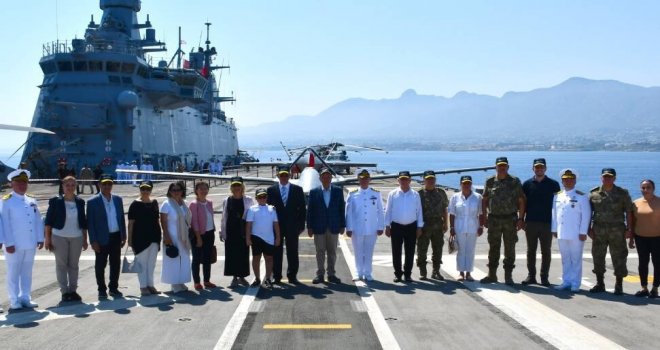 Ersin Tatar, Zorlu Töre ve Metin Feyzioğlu’ndan TCG Anadolu’ya ziyaret