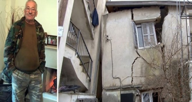 Evinin üzerine, komşunun yıkılan evi düştü.