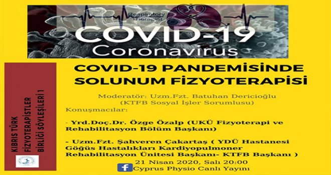 Fizyoterapistler Birliği bu akşam facebook hesabından söyleşi gerçekleştirecek