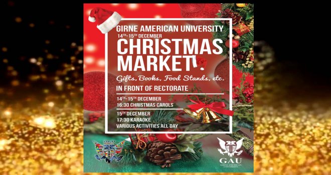 GAÜ MCC, CHRISTMAS MARKET ETKİNLİĞİ 14 ARALIK’TA BAŞLIYOR