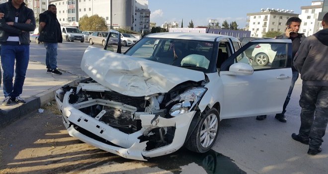 Gazimağusa’da anayol üzerinde korkutan kaza