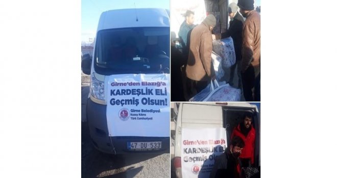 Girne Belediyesi depremzedelere battaniye yardımı yaptı