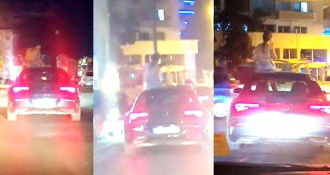 Girne'de Kameraya Yansıyan Tehlikeli Trafik İhlali: Sürücü ve Yolcu Ceza Aldı!