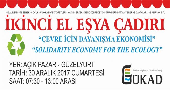 GÜKAD’IN İKİNCİ EL EŞYA ÇADIRI CUMARTESİ GÜNÜ KURULUYOR